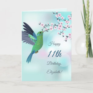 Carte Anniversaire Personnalisé Des Colibris Et Des Fleu