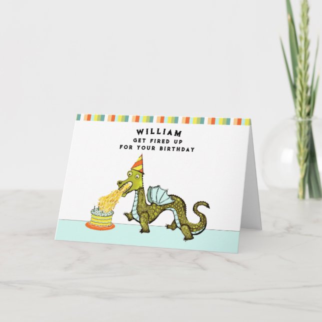 Carte Anniversaire personnalisé du garçon (Devant)