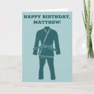 Carte Anniversaire Personnalisé Du Jiu Jitsu BJJ Gi Du B