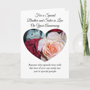 Carte Anniversaire Personnalisé Frère et Belle-Sœur Rose