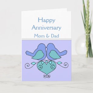 Carte Anniversaire Personnalisé Oiseau Couple Baiser Coe