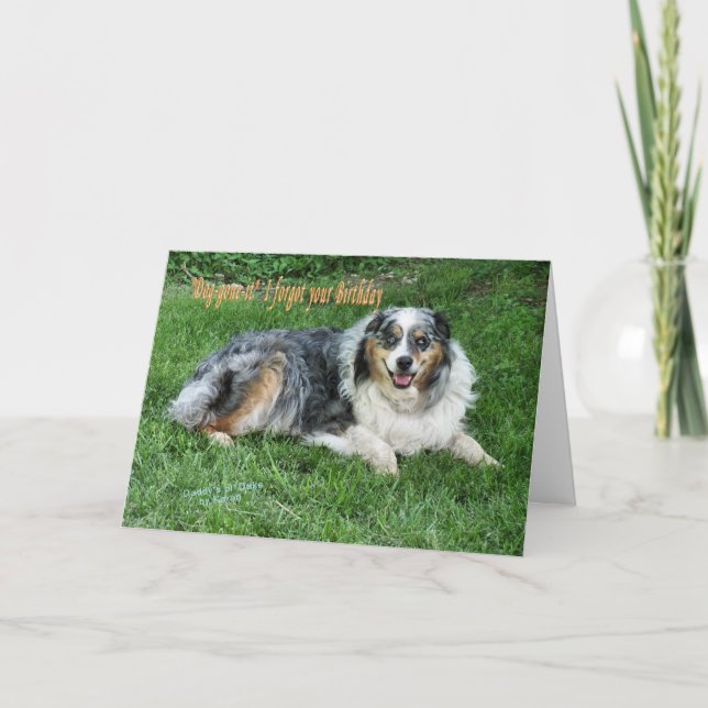 Carte Anniversaire-personnaliser tardive (Devant)