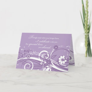 Carte Anniversaire personnel du Mariage à la veuve après