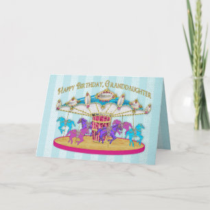 Carte Anniversaire - Petite-fille - Carousel -