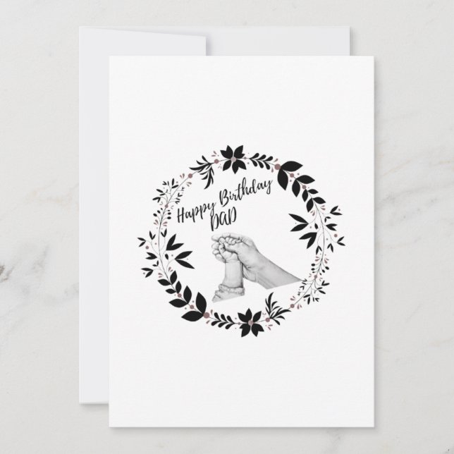 Carte Anniversaire Photos Personnalisées Pour Père (Devant)