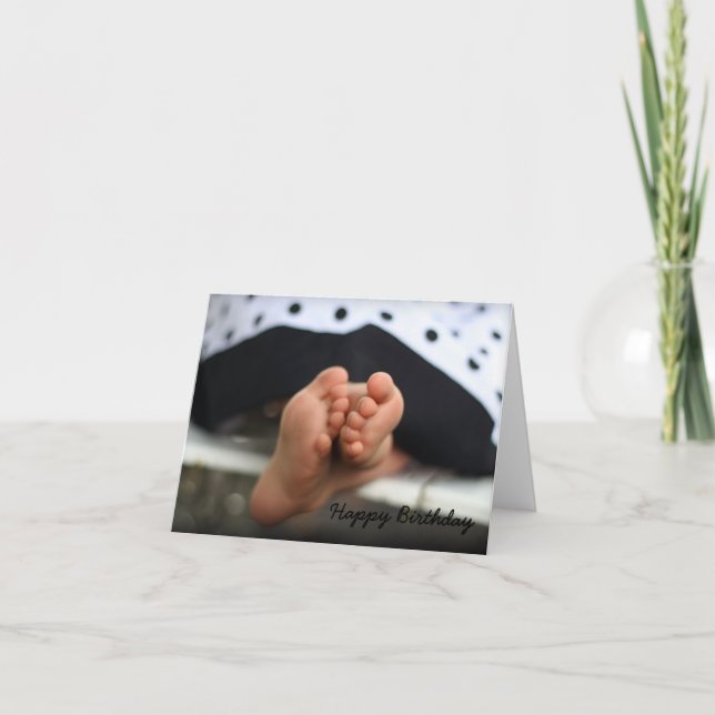 Carte Anniversaire pieds, Joyeux anniversaire (Devant)