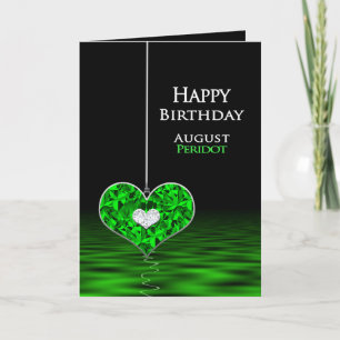 Carte Anniversaire - Pierre de naissance - Août - Perido