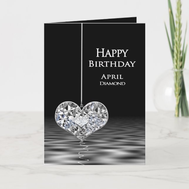 Carte Anniversaire - Pierre de naissance - Avril - Diama (Devant)
