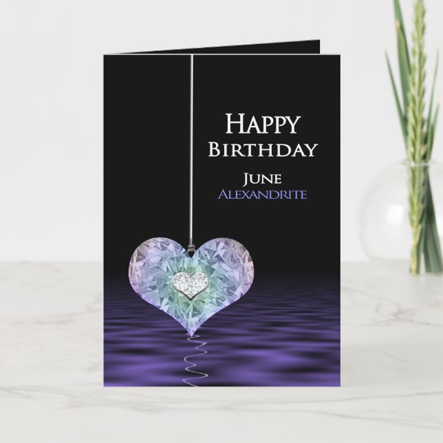 Carte Anniversaire - Pierre de naissance - JUIN- Alexand (Devant)