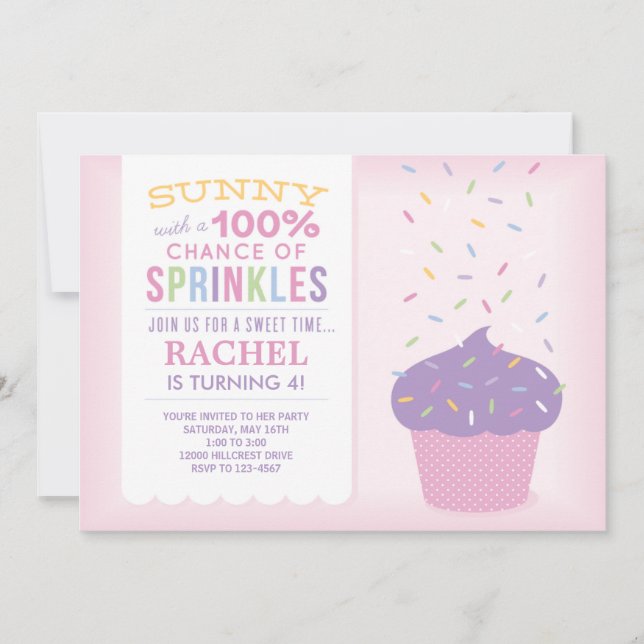 Carte Anniversaire Pink Cupcake (Devant)
