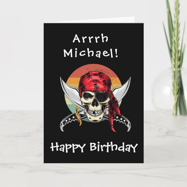Carte Anniversaire Pirate (Devant)