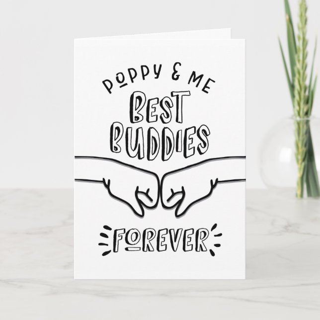 Carte Anniversaire - Poppy & Me, Best Buddies Forever (Devant)