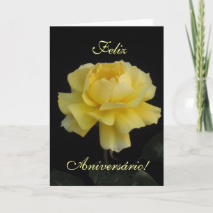 Carte Anniversaire portugais : Seu Aniversario de Rosa