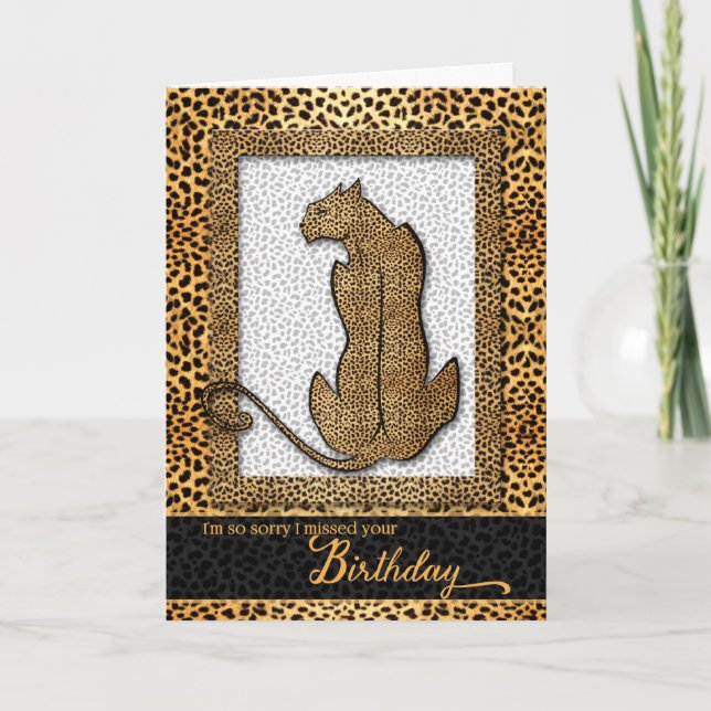 Carte Anniversaire Poster de animal Cheetah (Devant)