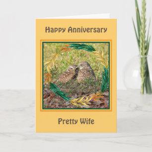 Carte Anniversaire pour Chouettes Amoureuses Femme