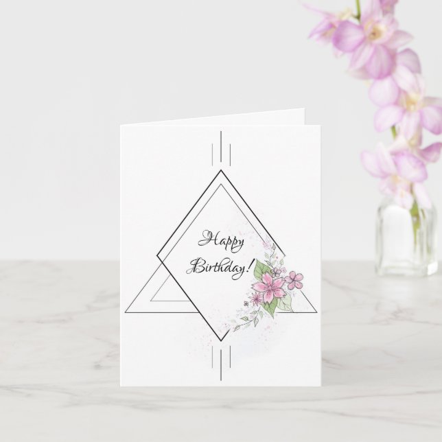 Carte anniversaire pour elle (Orchidée)