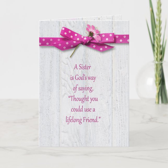 Carte Anniversaire pour la soeur (Devant)