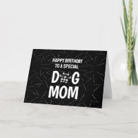 Anniversaire pour maman chien Pawprint avec cheveu