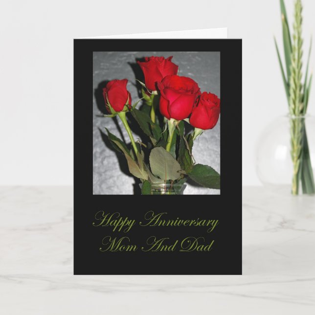 Carte Anniversaire Pour Maman Et Papa (Devant)