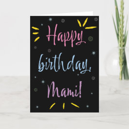 Carte anniversaire pour Mami