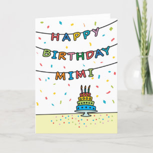 Carte anniversaire pour Mimi