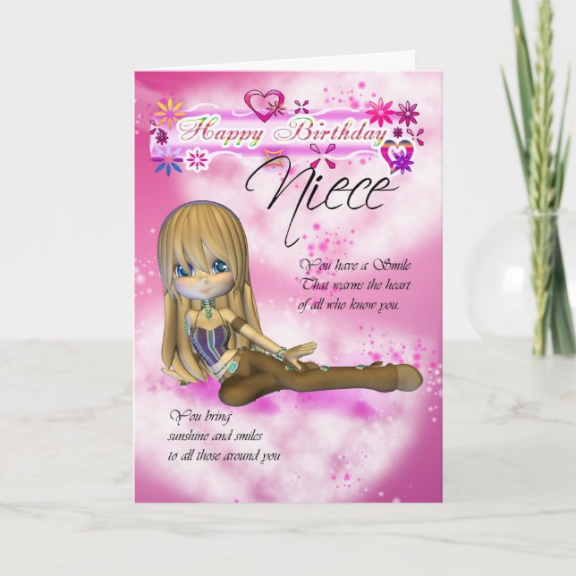 Carte Anniversaire pour Niece, Moonies Cutie Pie c (Devant)
