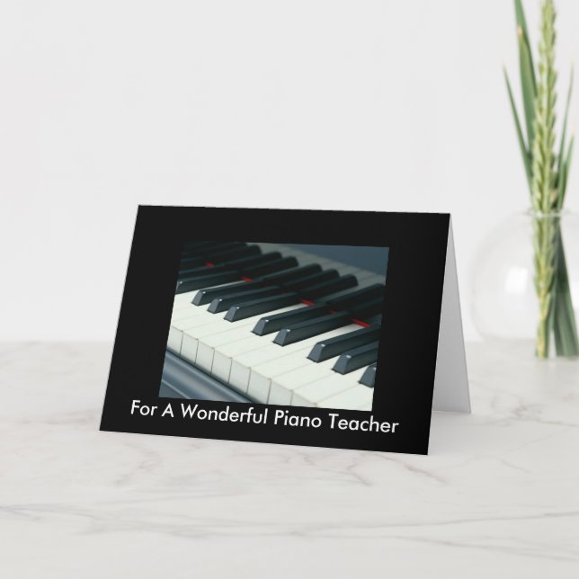 Carte Anniversaire Pour Professeur De Piano (Devant)