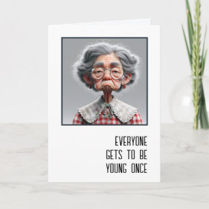Carte Anniversaire pour vieille dame