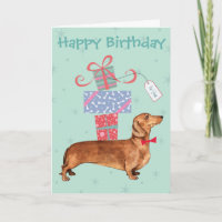 Anniversaire présente Dachshund