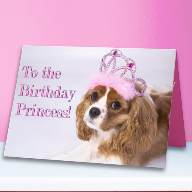 Carte Anniversaire Princess Cavalier King Charles (Créateur téléchargé)