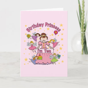 Carte Anniversaire Princesse Je suis deux t-shirts et ca