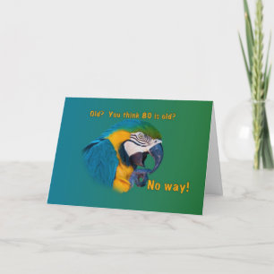 Carte Anniversaire, quatre-vingtième, vieillissant,