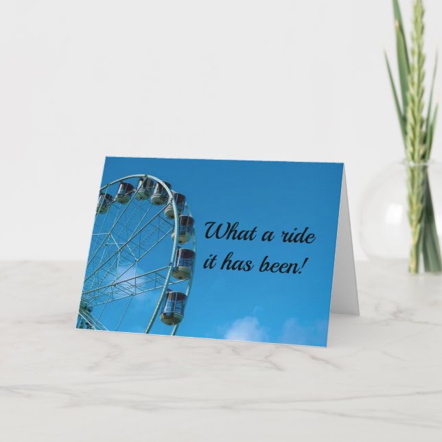 CARTE ANNIVERSAIRE "QUELLE A ÉTÉ SA MARCHE" (Devant)