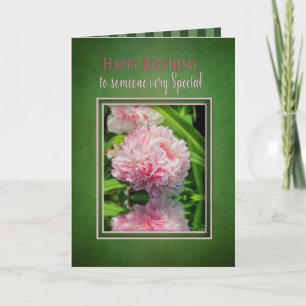 Carte Anniversaire, Quelqu'un Peonies roses spéciales/ré