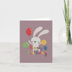 Carte Anniversaire Rabbit Pun : Hoppy Anniversaire