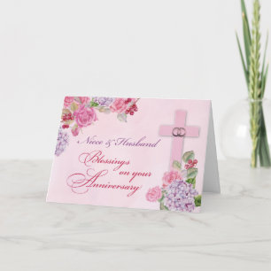 Carte Anniversaire religieux de la nièce et du mari Mari