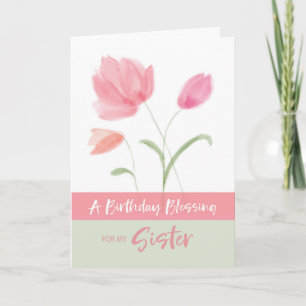 Carte Anniversaire Religieux Ma Soeur Bénédiction Fleurs
