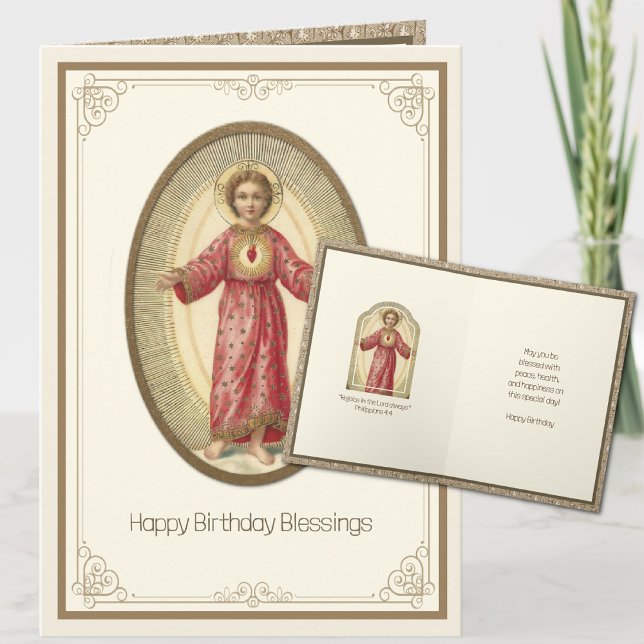 Carte Anniversaire religieux Sacré Coeur de Jésus (Créateur téléchargé)