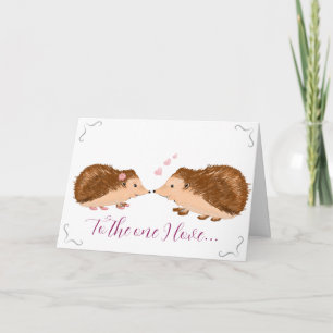 Carte Anniversaire Romantique du Hérisson