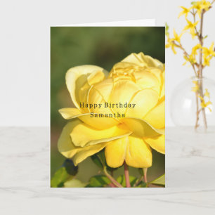Carte Anniversaire Rose Jaune (photographie par moi)