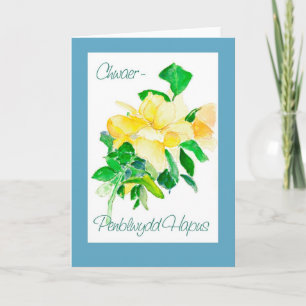 Carte Anniversaire Rose Jaune, Soeur Welsh Salutat