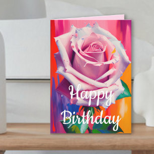 Carte Anniversaire Rose Rose De Printemps Rose Clair Et 
