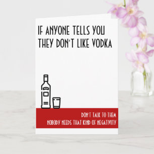 Carte Anniversaire rouge standard de Vodka Lover