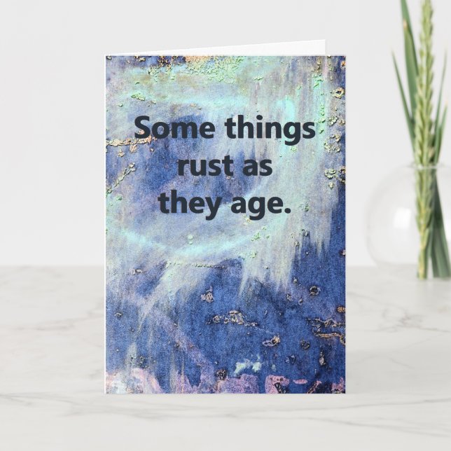 Carte Anniversaire rouillé (Devant)