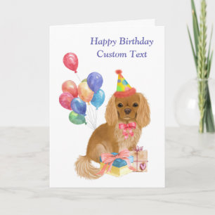 Carte Anniversaire Ruby Cavalier King Charles Spaniel  