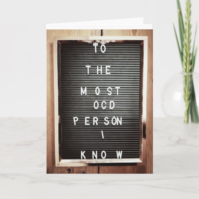 Carte Anniversaire| Salutation |OCD| Humour| tableau des (Devant)