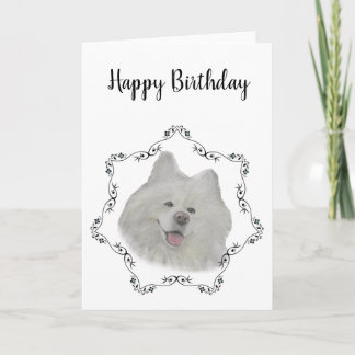 Carte Anniversaire Samoyé