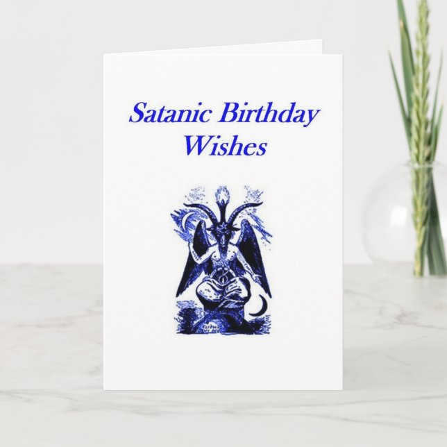 Carte Anniversaire satanique/démonolaire (Devant)