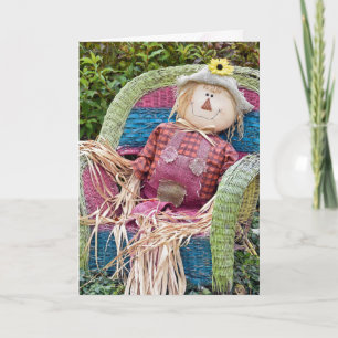 Carte Anniversaire Scarecrow En Chaise
