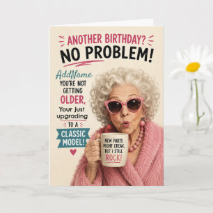 Carte Anniversaire Senior Sassy - Ajouter un nom